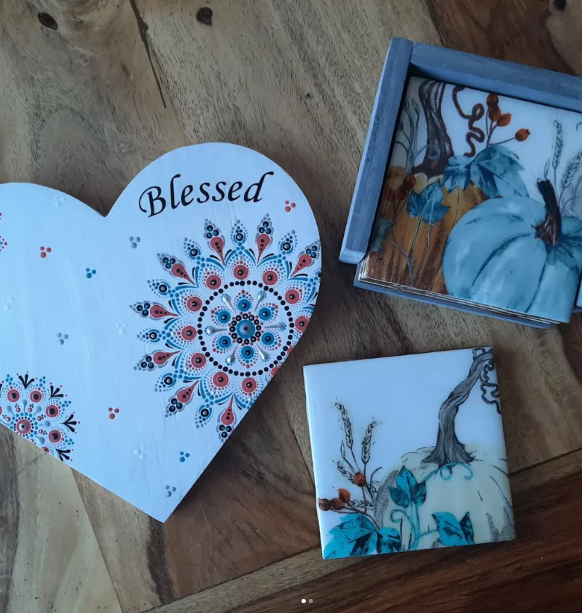 Mandala cup and coaster set