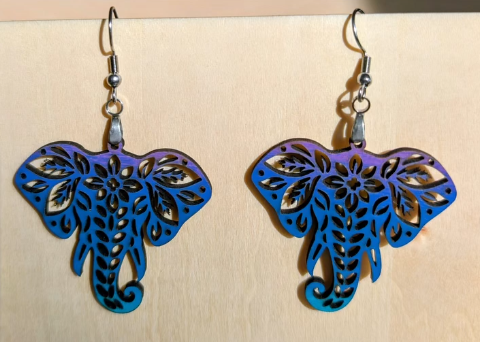 Custom elephant earrings