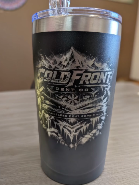 Custom laser engraved cup