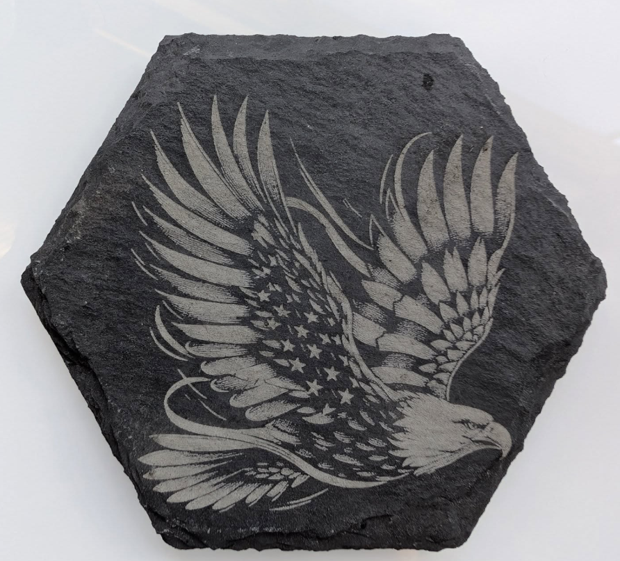Eagle engraved coaster