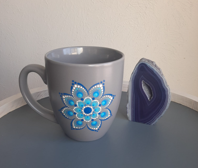 Mandala cup with custom pattern